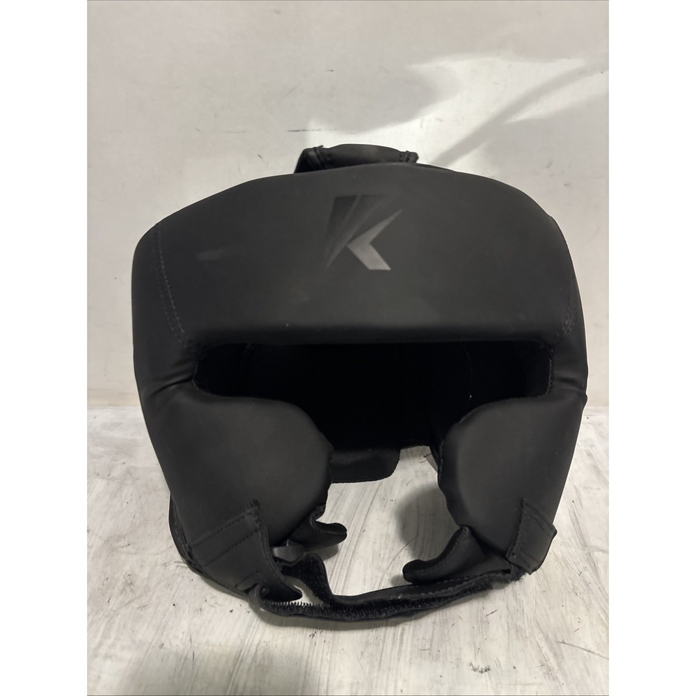 Kruzak Padded Helmet Combat Sport Boxing MMA Headgear Black Size L/XL